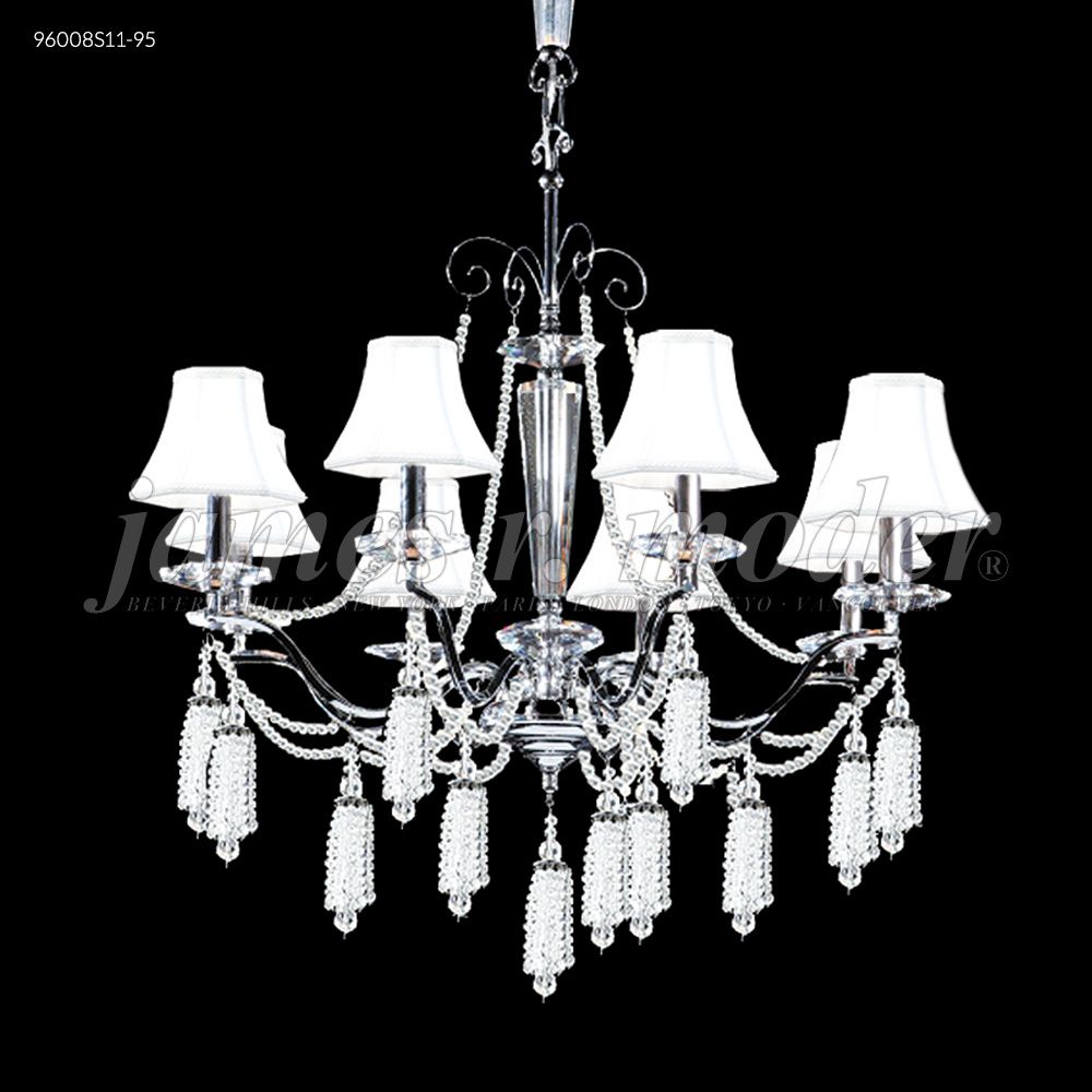 James R Moder Crystal 96008S11-95 Tassel Collection 8 Arm Chandelier in Silver