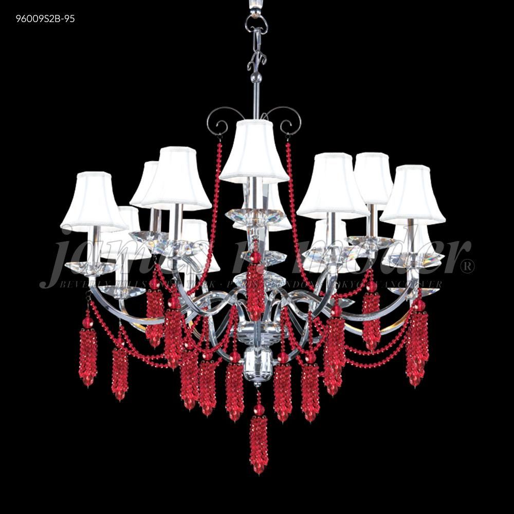 James R Moder Crystal 96009S2B-95 Tassel Collection 12 Arm Chandelier in Silver
