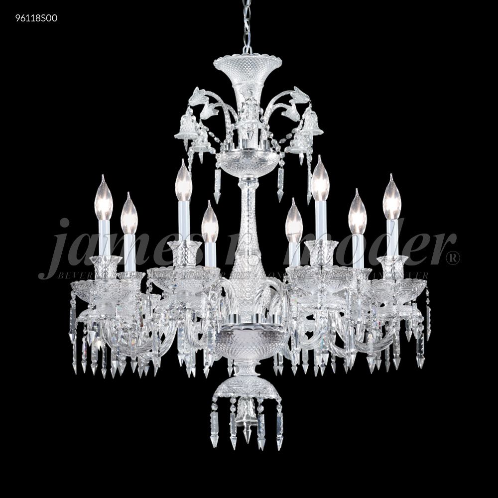 James R Moder Crystal 96118S00 Le Chateau 8 Arm Chandelier in Silver