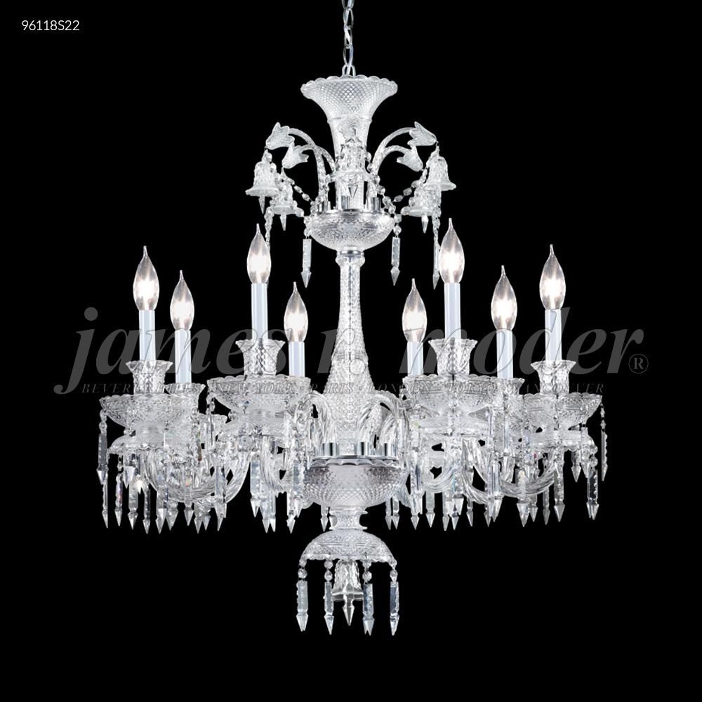 James R Moder Crystal 96118S22-74 Le Chateau 8 Arm Chandelier in Silver