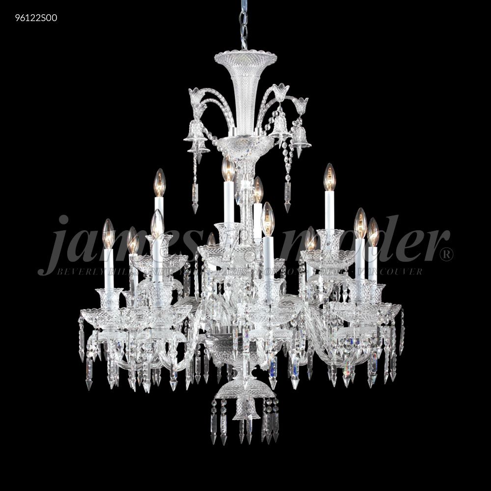 James R Moder Crystal 96122S00 Le Chateau 12 Arm Chandelier in Silver