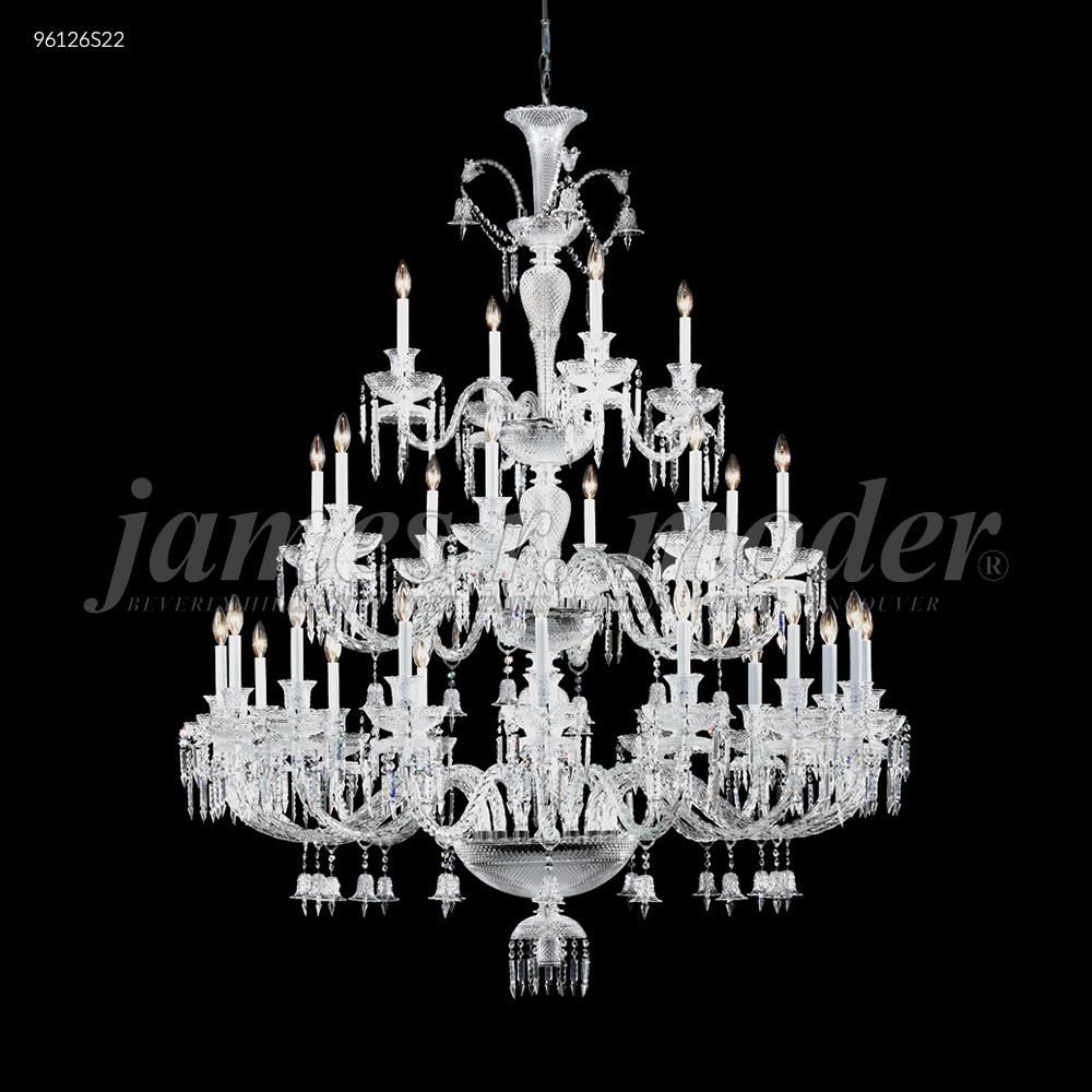 James R Moder Crystal 96126S00-74 Le Chateau 28 Arm Entry Chandelier in Silver