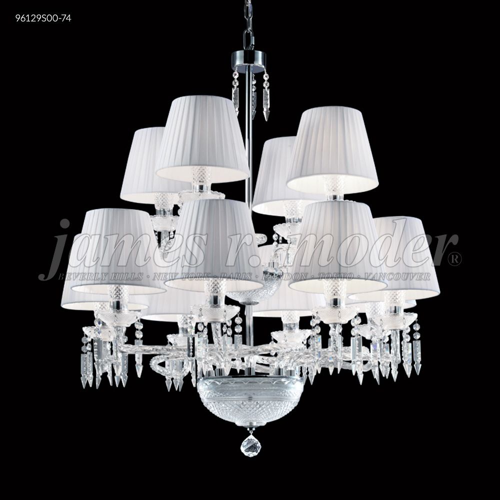 James R Moder Crystal 96129S00-74 Le Chateau 12 Arm Chandelier in Silver