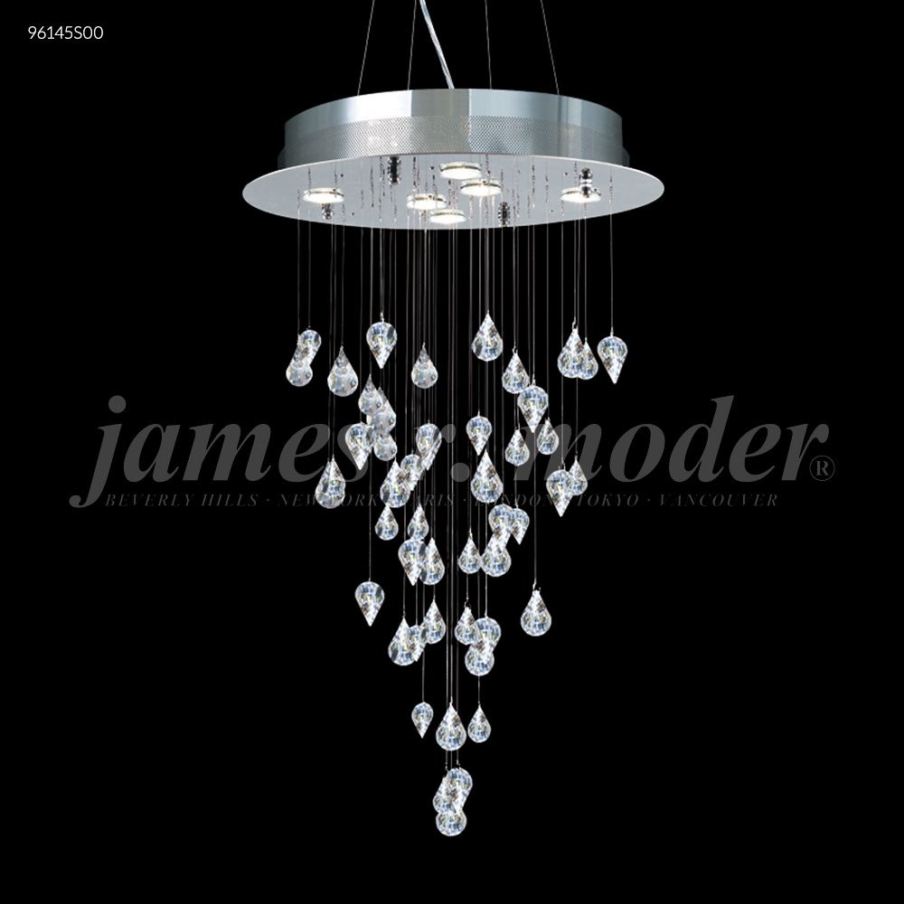 James R Moder Crystal 96145S00 Medallion Collection Chandelier in Silver