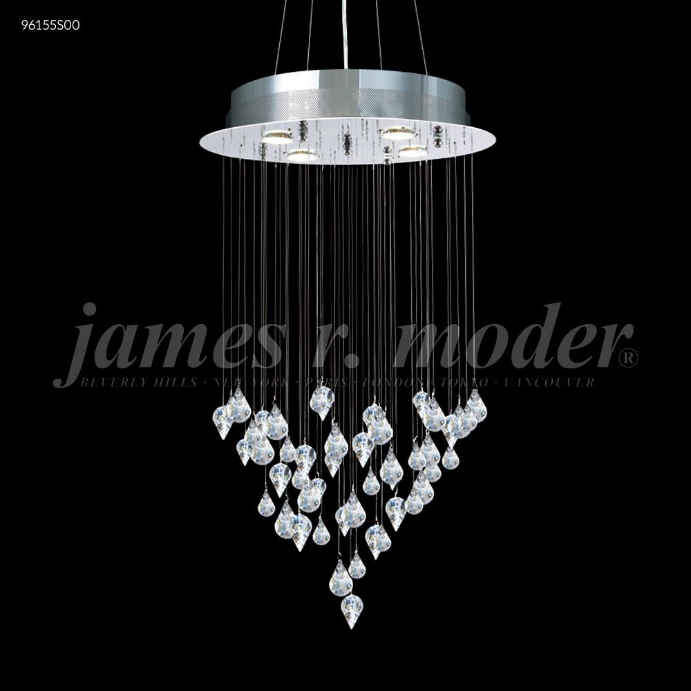 James R Moder Crystal 96155S00 Medallion Collection Chandelier in Silver