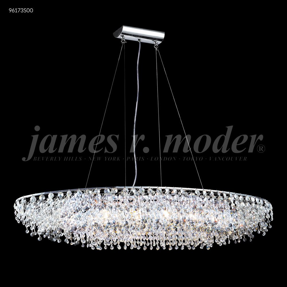 James R Moder Crystal 96173S00 Continental Fashion Chandelier in Silver