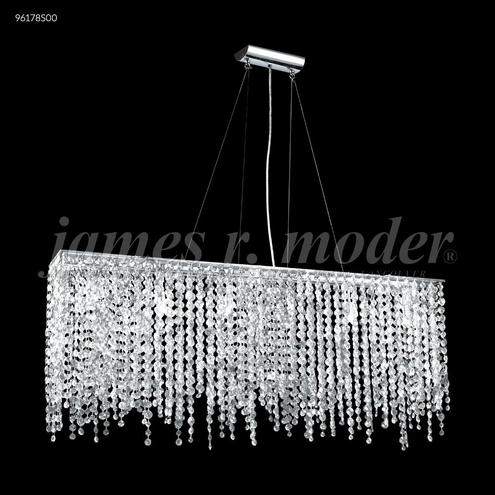 James R Moder Crystal 96178S00 Continental Fashion Chandelier in Silver