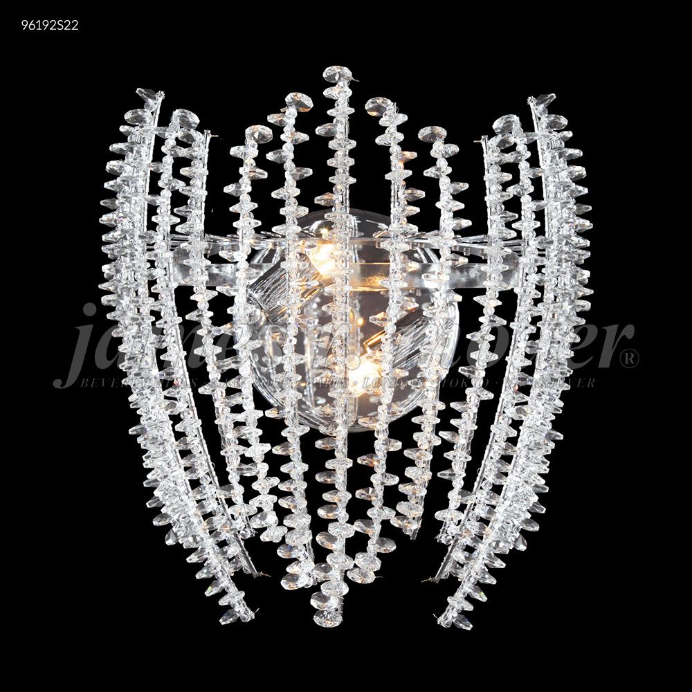 James R Moder Crystal 96192S22 Continental Fashion Wall Sconce in Silver