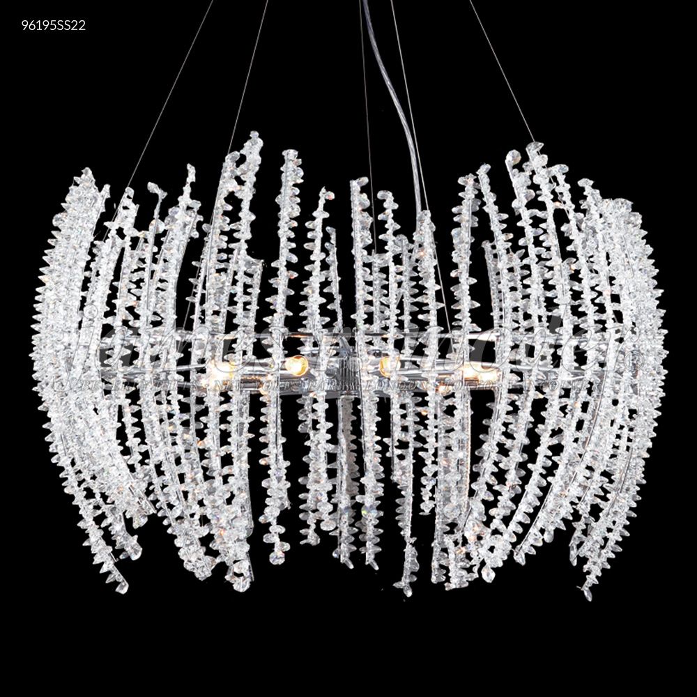 James R Moder Crystal 96195S22 Continental Fashion Chandelier in Silver