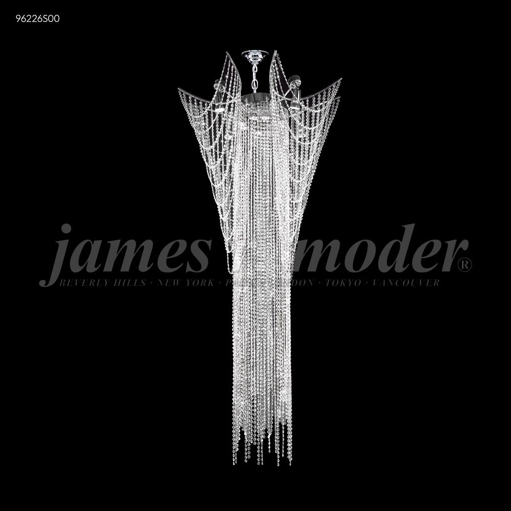 James R Moder Crystal 96226S00 Medallion Collection Entry Chandelier in Silver