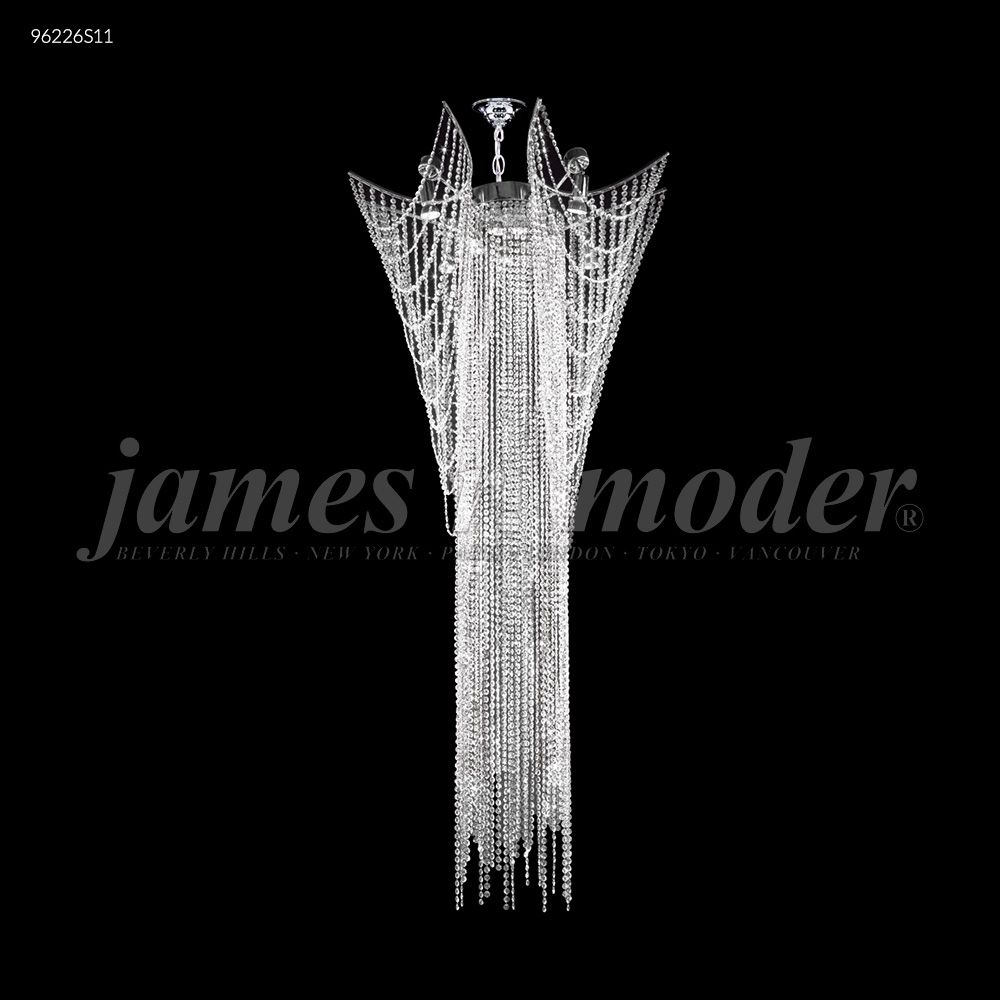 James R Moder Crystal 96226S11 Medallion Collection Entry Chandelier in Silver