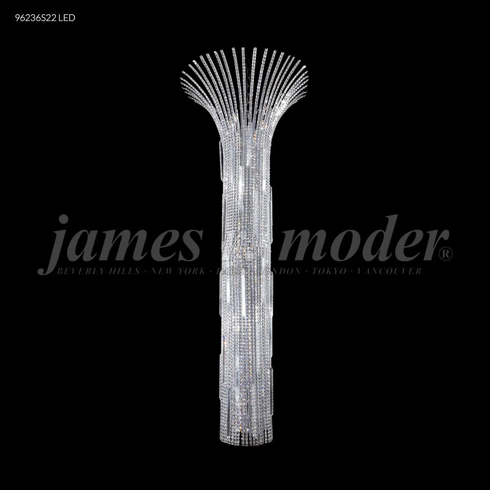 James R Moder Crystal 96236S22 Medallion Collection Entry Chandelier in Silver