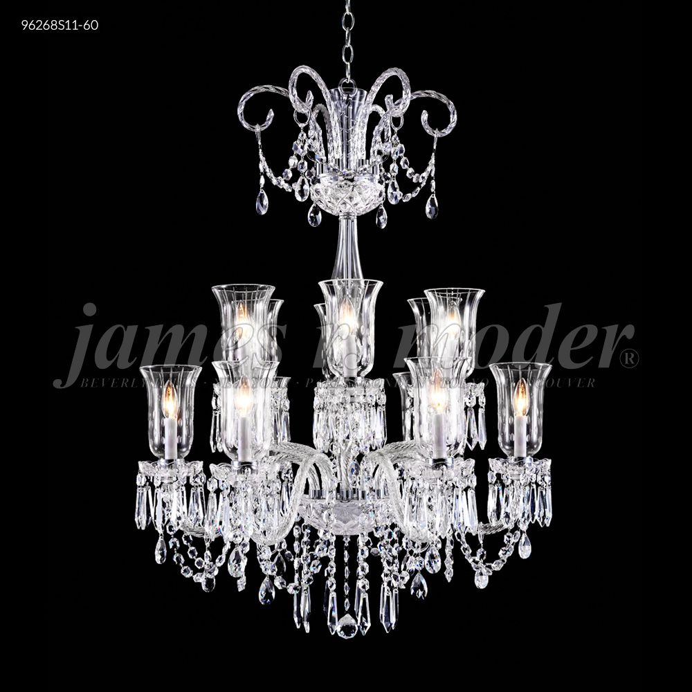 James R Moder Crystal 96268S11-60 Venetian 12 Arm Chandelier in Silver