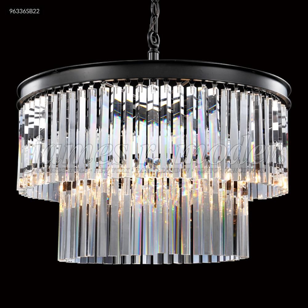 James R Moder Crystal 96336S22 Europa Collection Chandelier in Silver