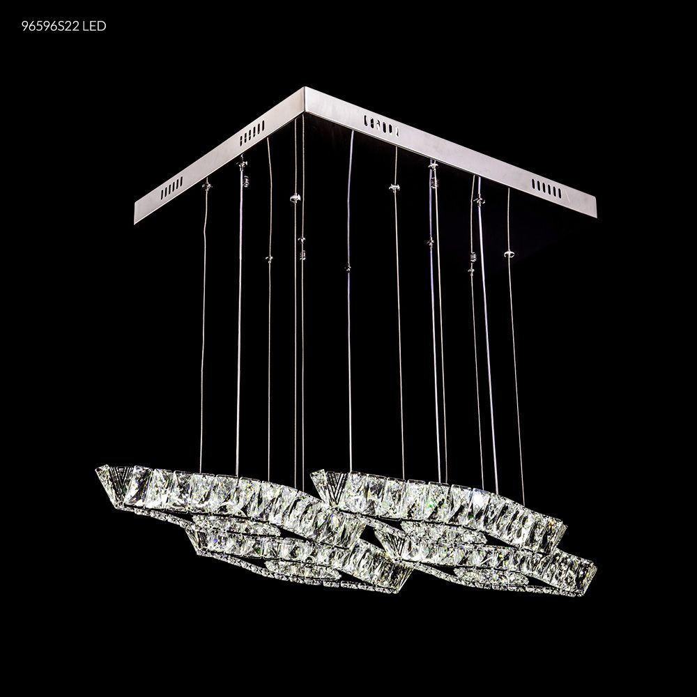 James R Moder Crystal 96596S22LED LED Galaxy Crystal Chandelier in Silver
