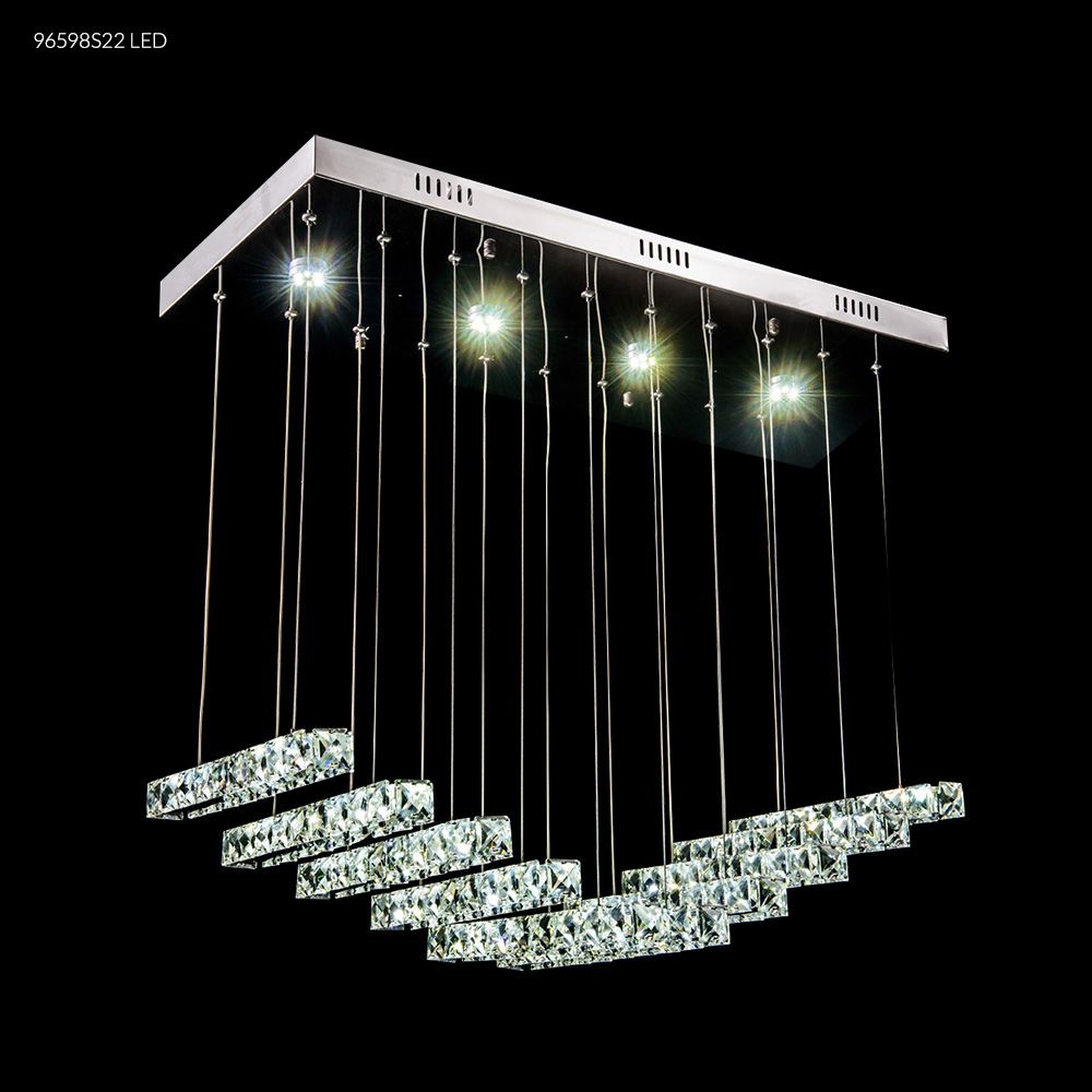 James R Moder Crystal 96598S22LED LED Galaxy Crystal Chandelier in Silver