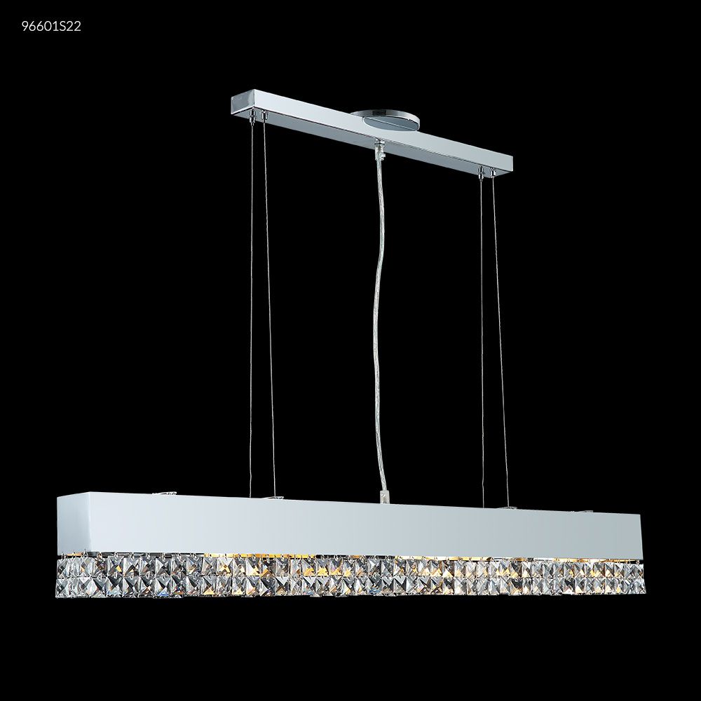 James R Moder Crystal 96601S22 Fashionable Bar Light Crystal Chandelier in Silver