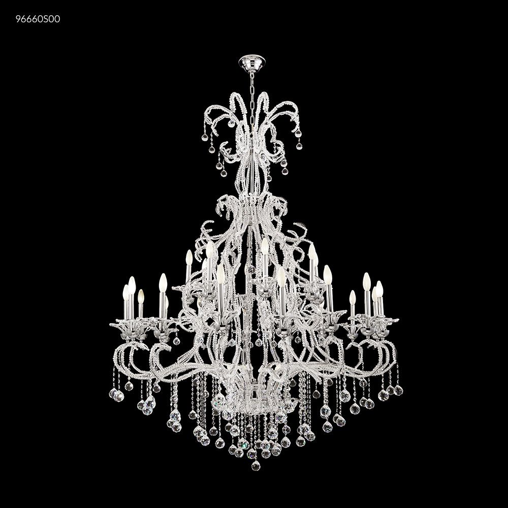 James R Moder Crystal 96660S00 Crystal Bead 16 Arm Chandelier in Silver