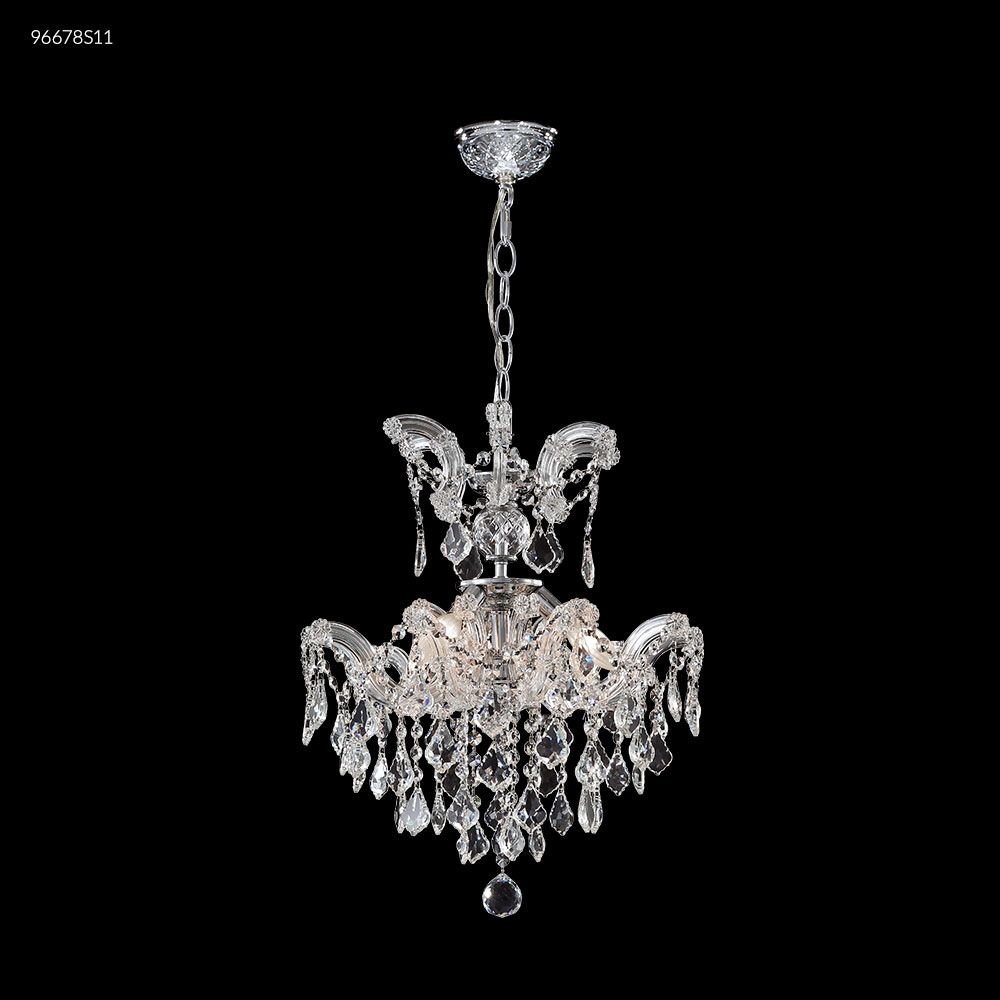 James R Moder Crystal 96678S11 Maria Theresa Semi-flush Crystal Chandelier in Silver