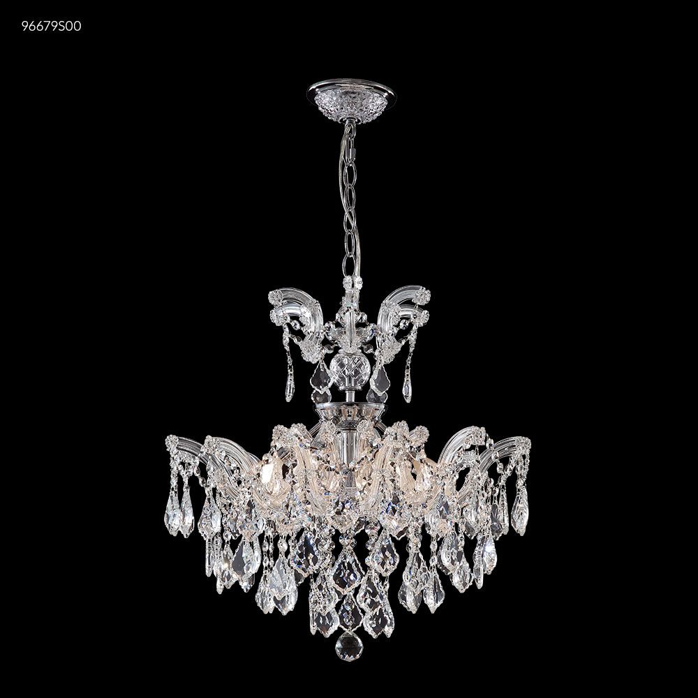 James R Moder Crystal 96679S00 Maria Theresa Semi-flush Crystal Chandelier in Silver