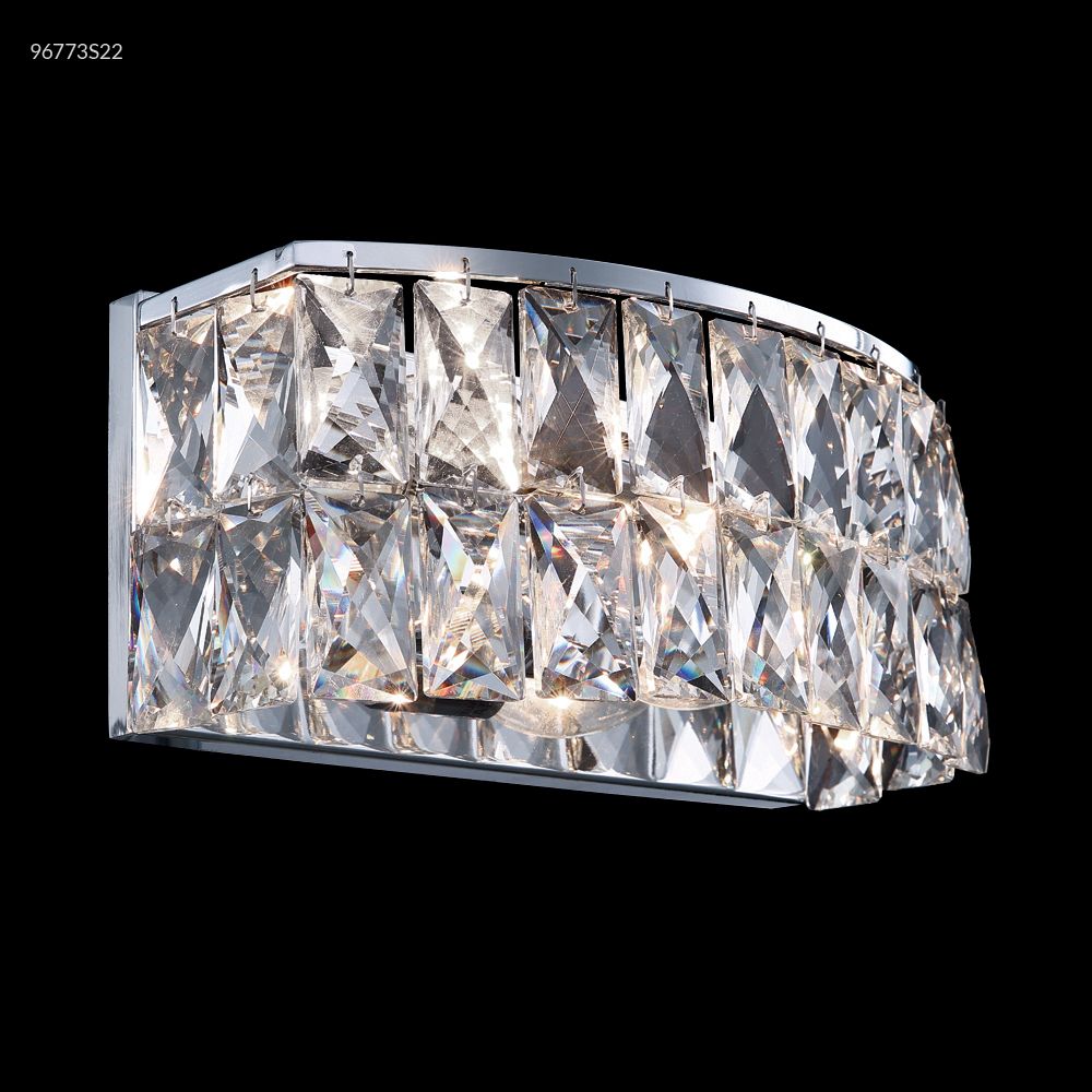 James R Moder Crystal 96773S22 Vanity Light in Silver