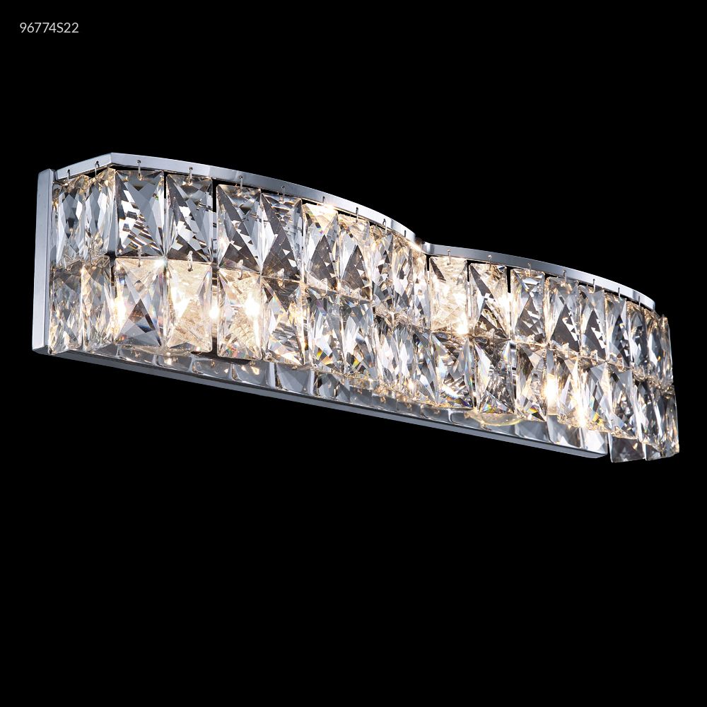 James R Moder Crystal 96774S22 Vanity Light in Silver