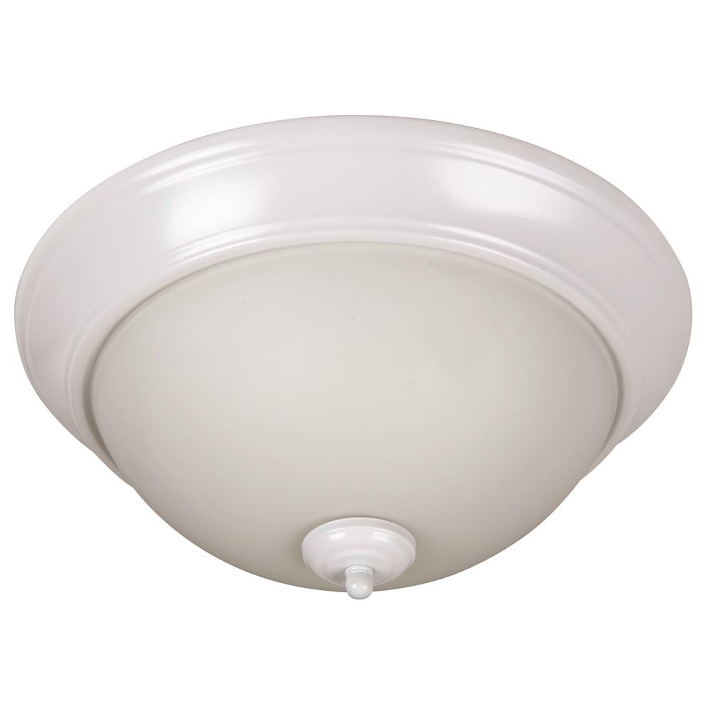 Craftmade XP15W-3W Pro Builder 3 Light 15" Flushmount in White with White Frost Glass