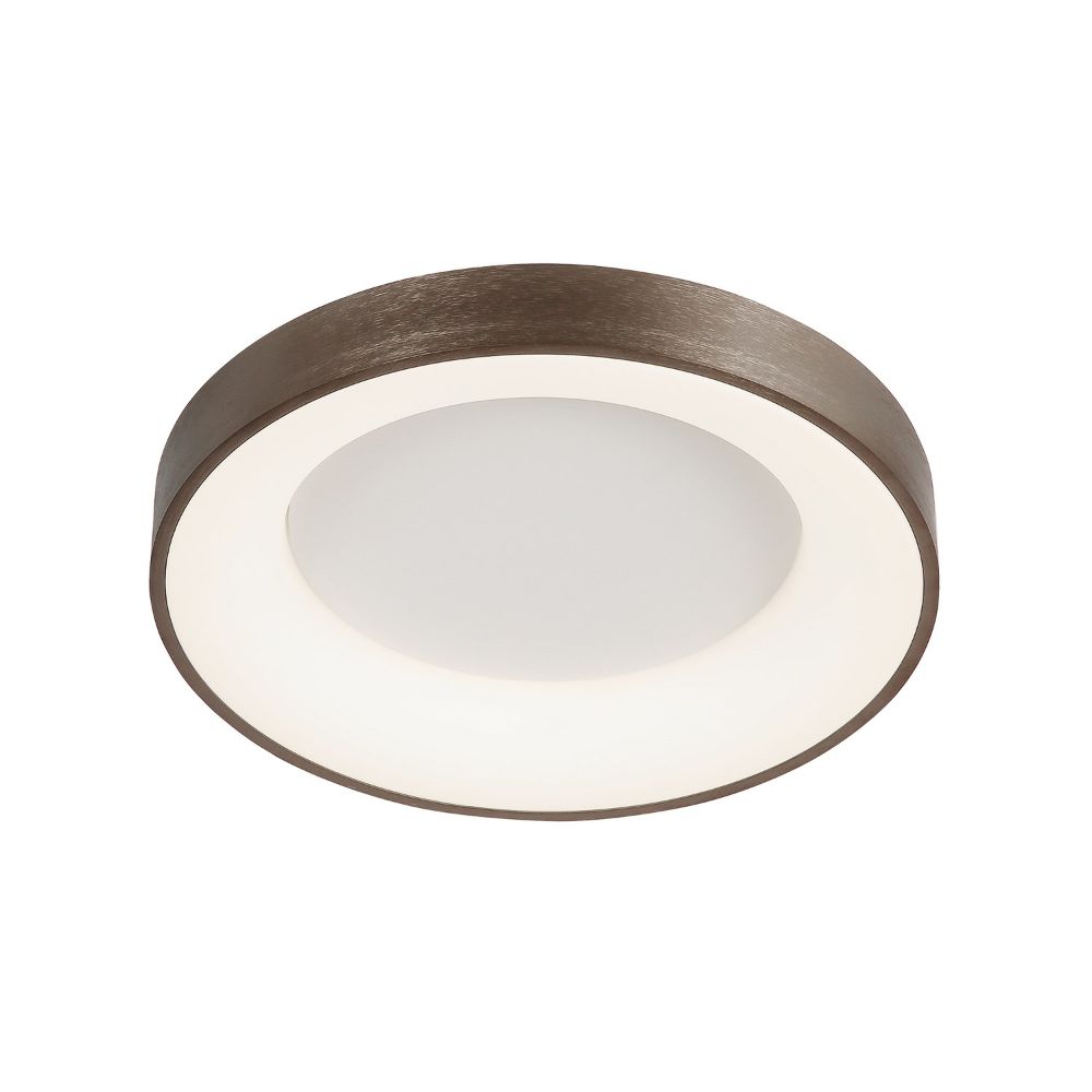 Justice Design Group ACR-4051-OPAL-LTBZ Sway 19" Round LED Flush-Mount in Light Bronze