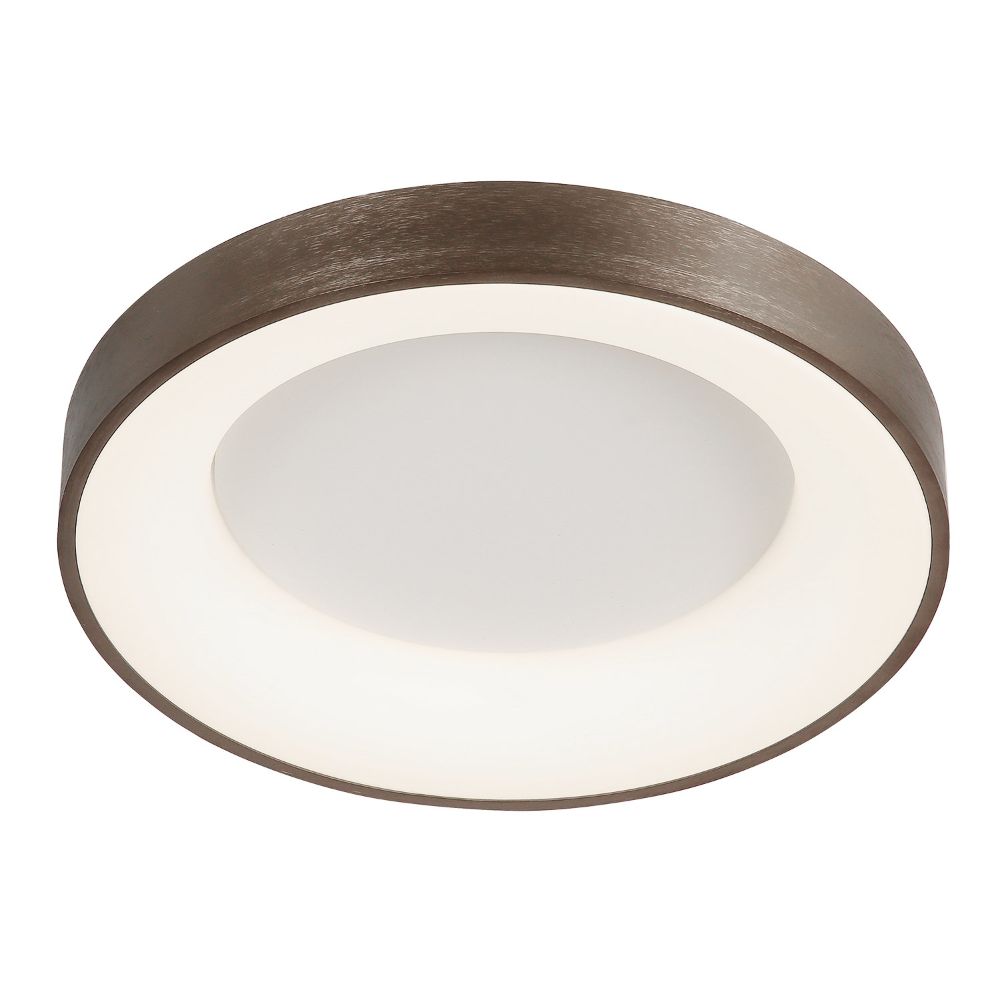 Justice Design Group ACR-4052-OPAL-LTBZ Sway 24" Round LED Flush-Mount in Light Bronze