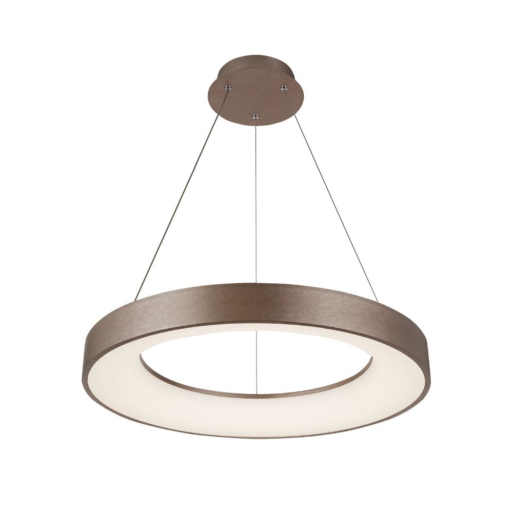 Justice Design Group ACR-4061-OPAL-LTBZ Sway 19" Round LED Pendant in Light Bronze