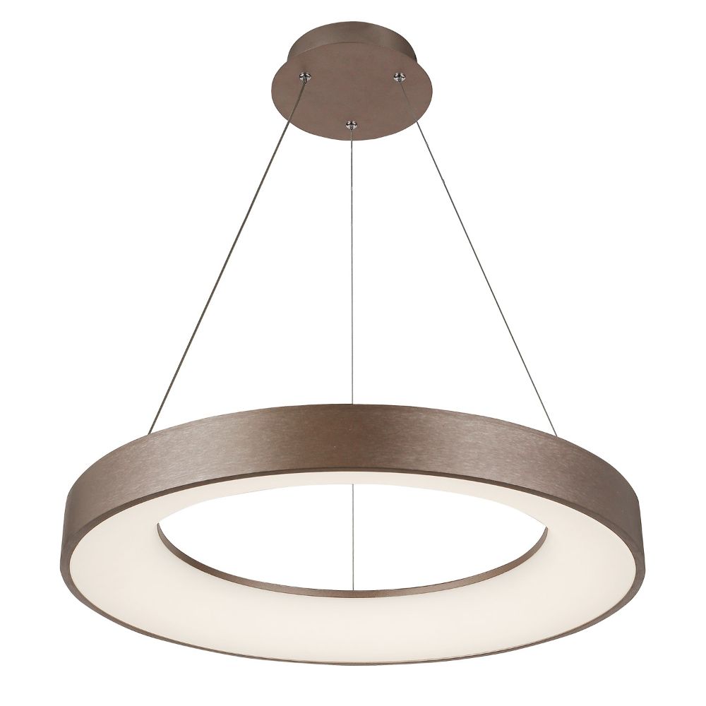 Justice Design Group ACR-4062-OPAL-LTBZ Sway 24" Round LED Pendant in Light Bronze