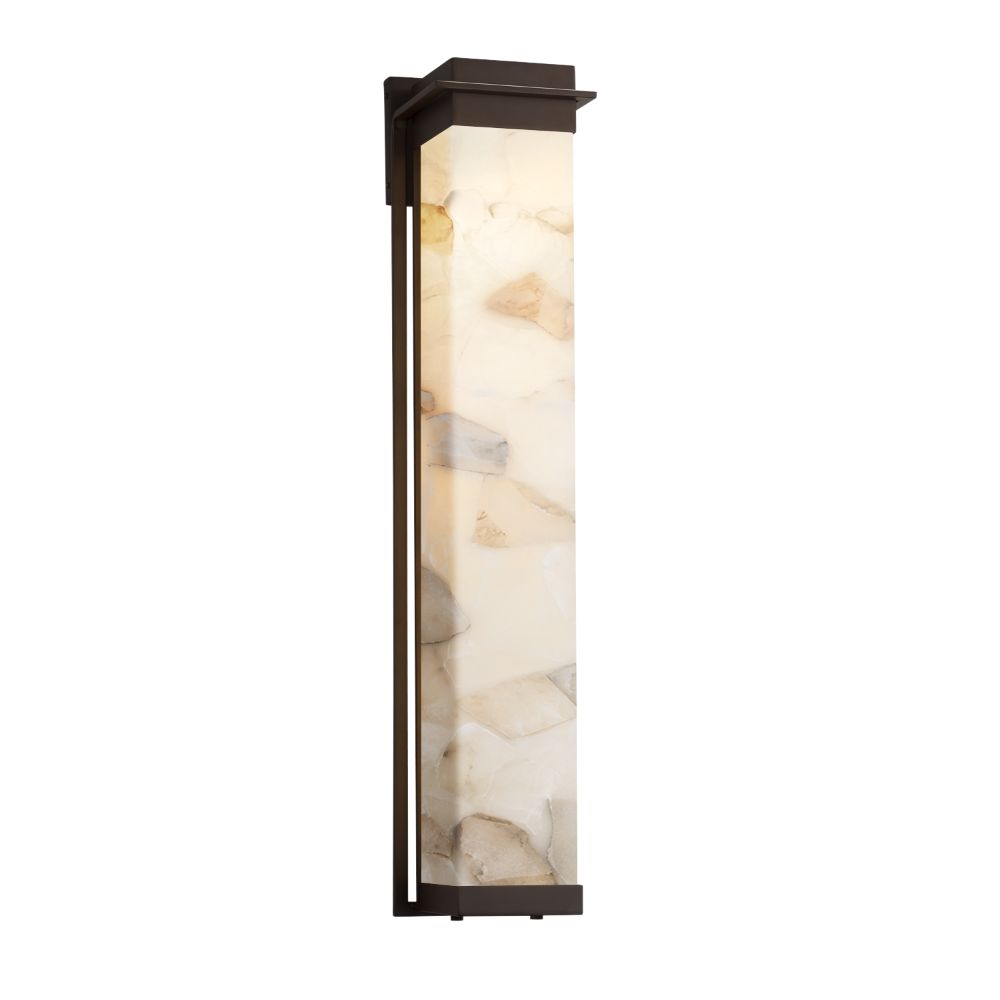 Justice Design Group ALR-7546W-DBRZ Alabaster Rocks Pacific 36" LED Outdoor Wall Sconce in Dark Bronze