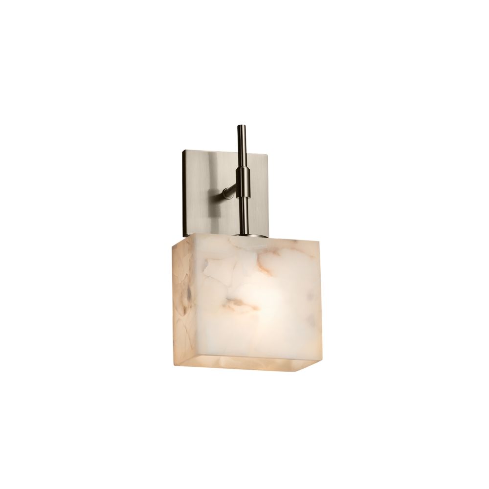 Justice Design Group ALR-8417-30-CROM Alabaster Rocks Union ADA 1 Light Wall Sconce in Polished Chrome