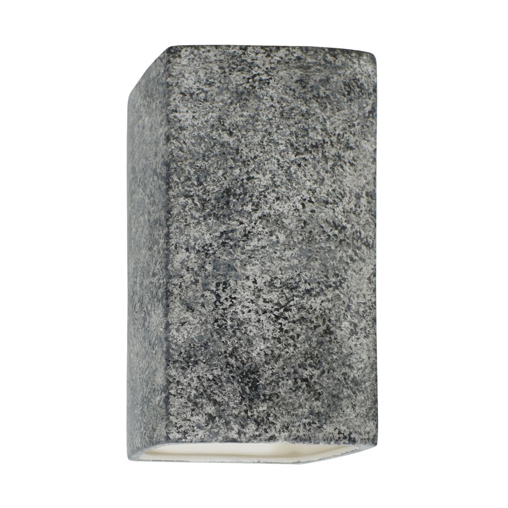 Justice Design Group CER-0910W-GRAN Small Rectangle - Closed Top (Outdoor) in Granite