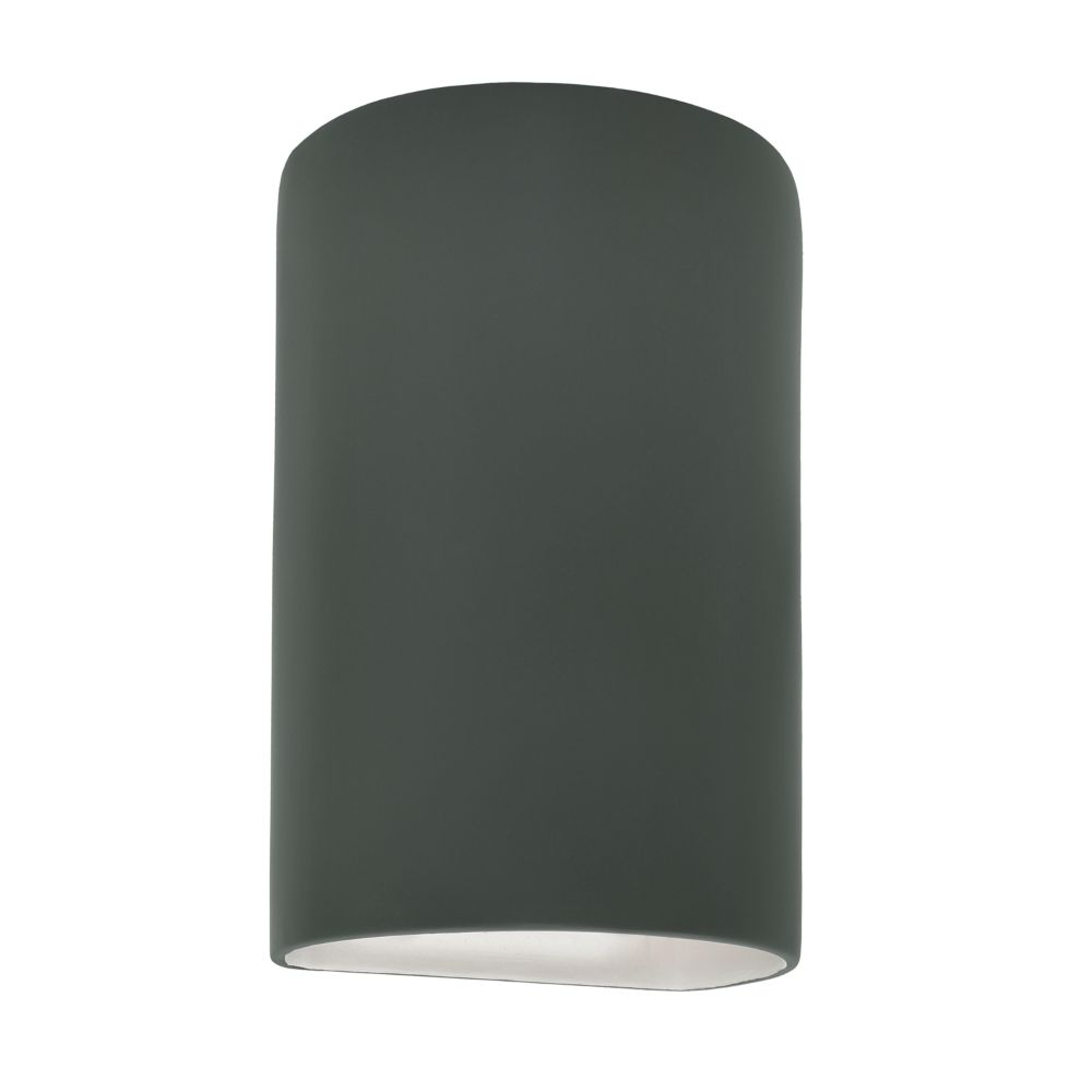 Justice Design Group CER-0940-PWGN-LED1-1000 Small LED Cylinder - Closed Top in Pewter Green