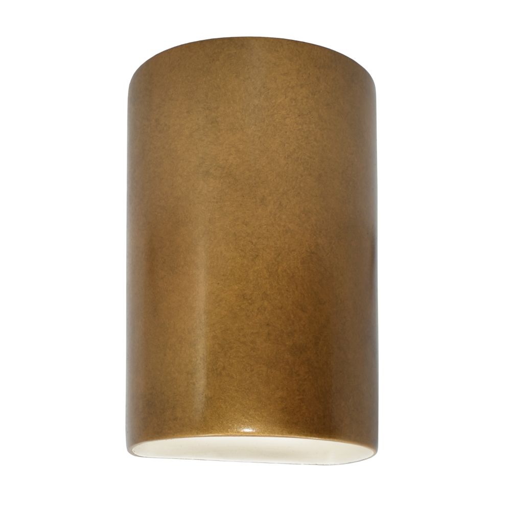 Justice Design Group CER-0945W-ANTG Small Cylinder - Open Top & Bottom (Outdoor) in Antique Gold