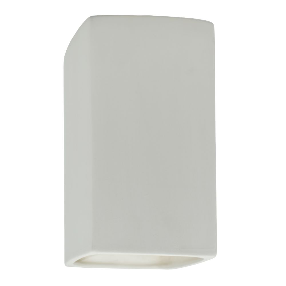 Justice Design Group CER-0950-BIS-LED1-1000 Large LED Rectangle - Closed Top in Bisque
