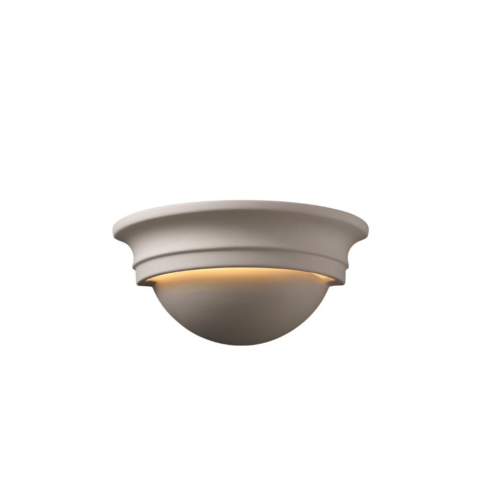 Justice Design Group CER-1015-ANTC-LED1-1000 Small Cyma Half-Round LED Wall Sconce in Antique Copper