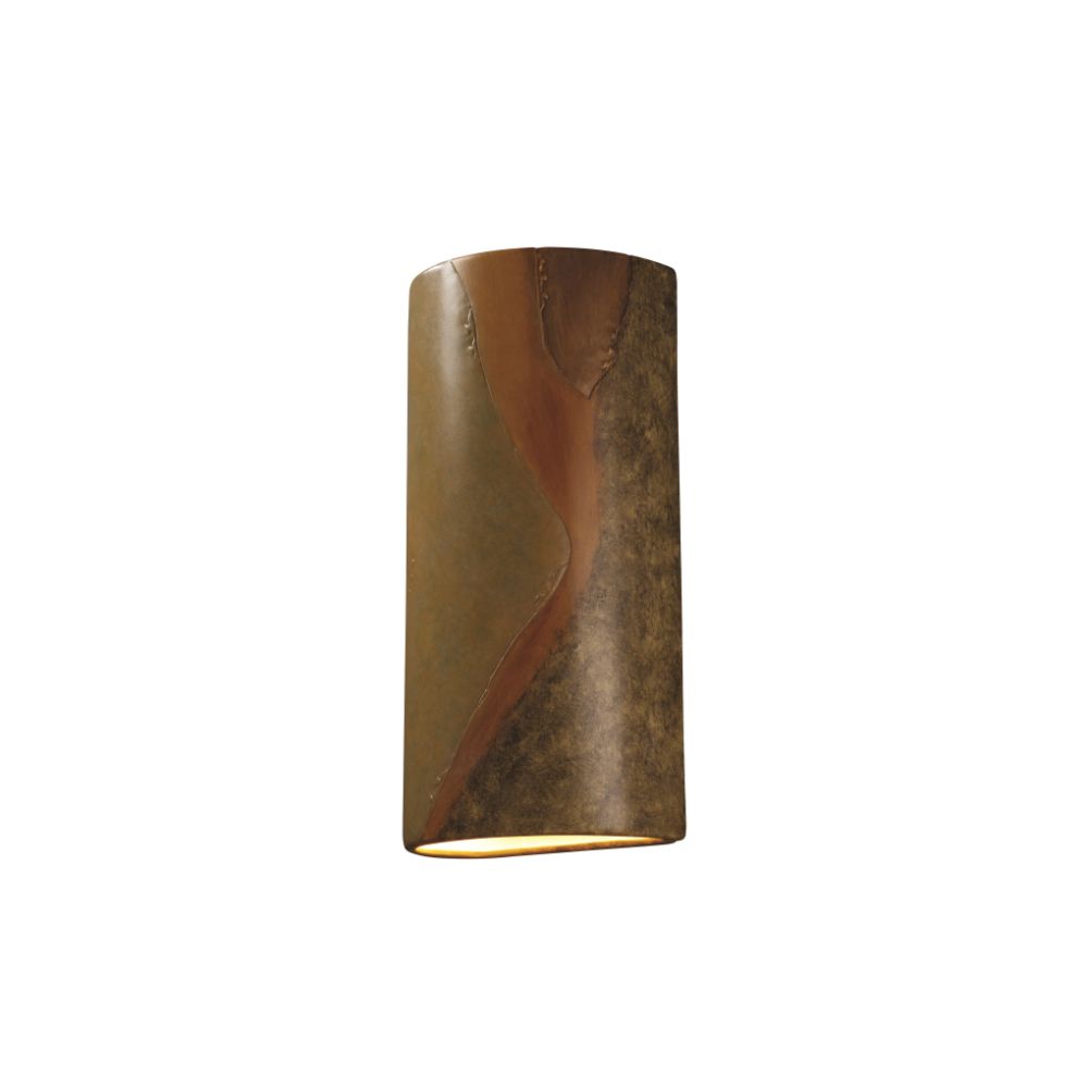 Justice Design Group CER-1165W-HMBR Really Big Cylinder - Open Top & Bottom (Outdoor) in Hammered Brass