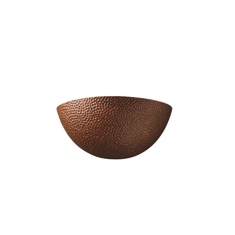 Justice Design Group CER-1355-RRST-LED1-1000 Large LED Quarter Sphere in Real Rust