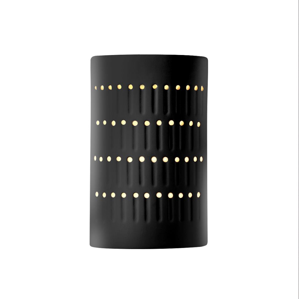 Justice Design Group CER-2285W-PATR-LED1-1000 Small LED Cactus Cylinder - Open Top & Bottom (Outdoor) in Rust Patina