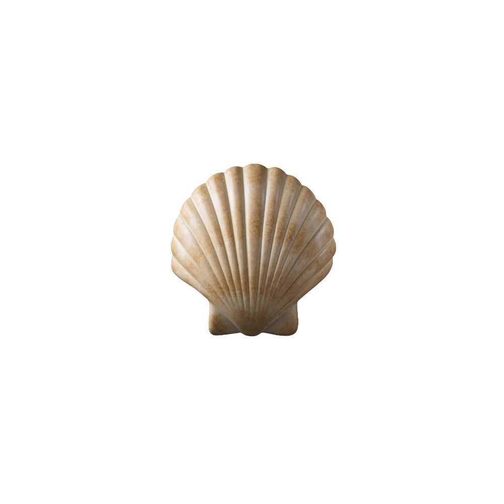 Justice Design Group CER-3730-RRST ADA Scallop Shell in Real Rust