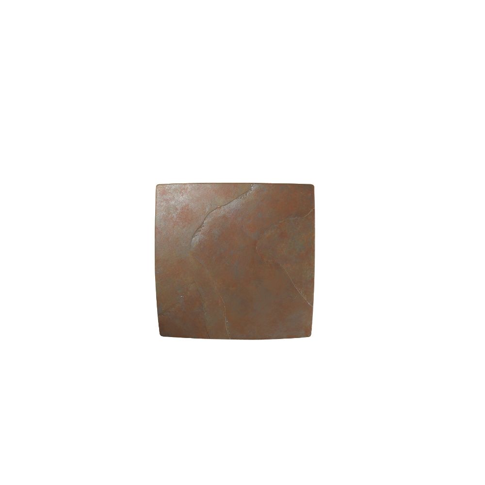 Justice Design Group CER-5120-CLAY-LED1-1000 ADA Square LED Wall Sconce in Canyon Clay
