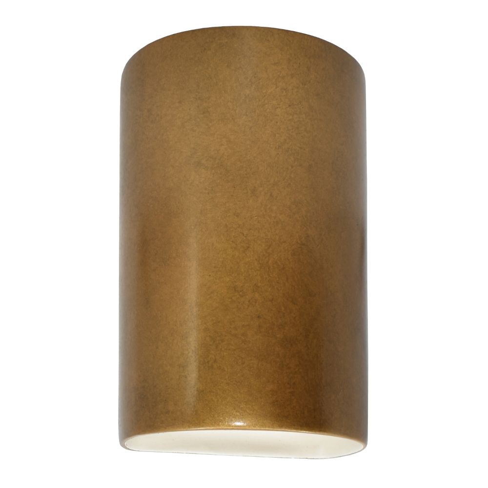 Justice Design Group CER-5265W-ANTG Large ADA Outdoor LED Cylinder - Open Top & Bottom in Antique Gold