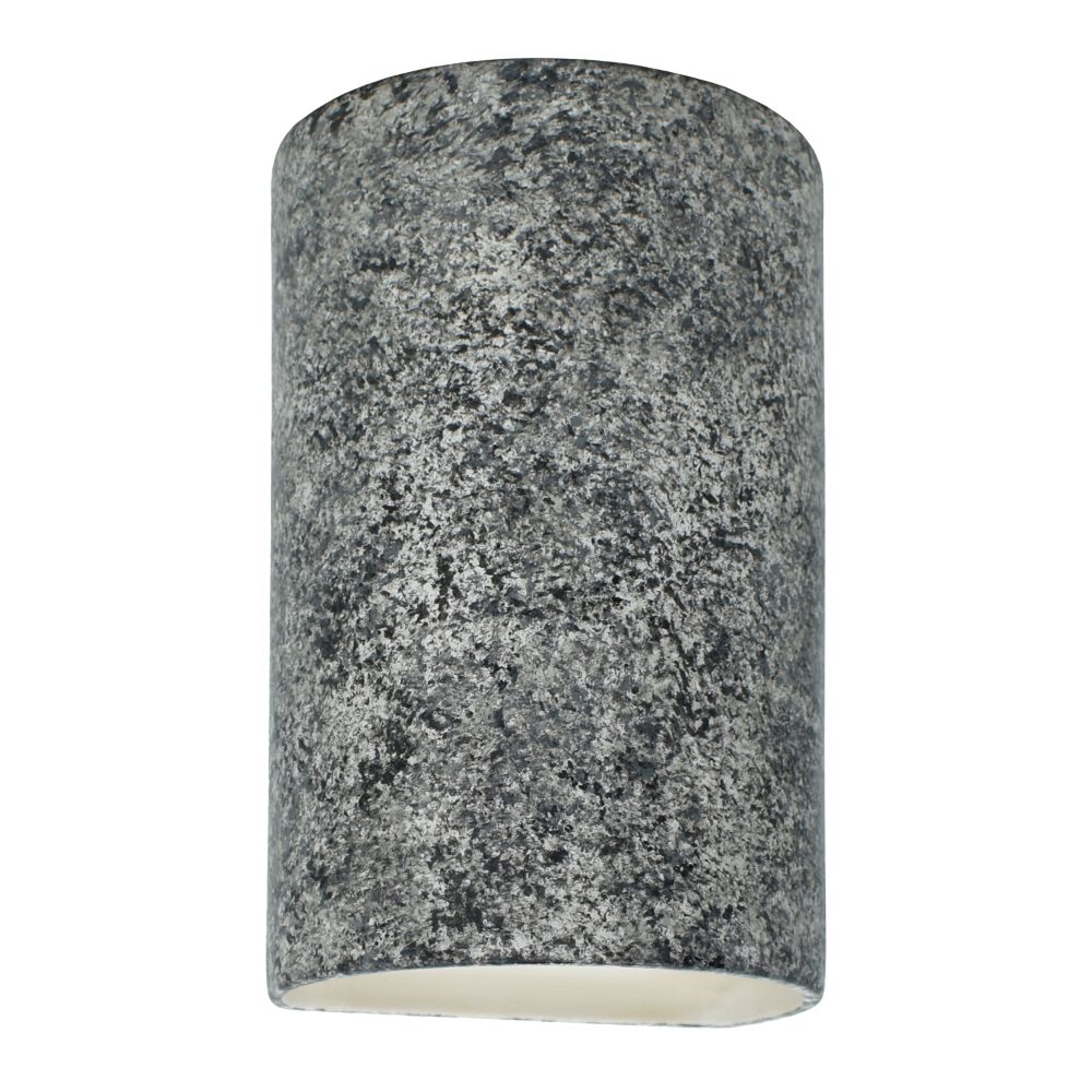 Justice Design Group CER-5265W-GRAN Large ADA Outdoor LED Cylinder - Open Top & Bottom in Granite