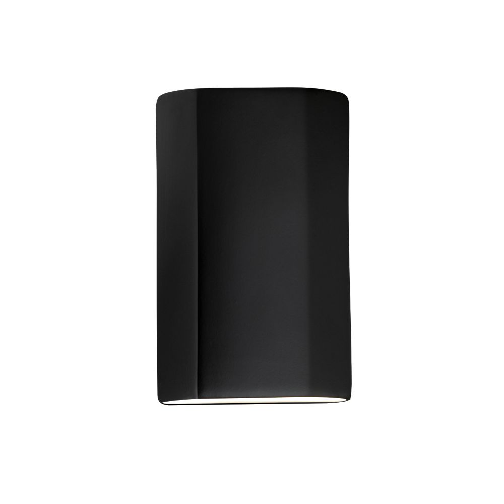 Justice Design Group CER-5500W-ANTC ADA Flat Cylinder - Closed Top (Outdoor) in Antique Copper