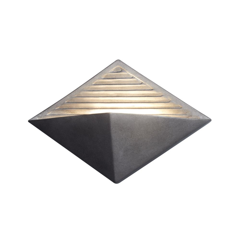 Justice Design Group CER-5600-GRAN ADA Diamond LED Wall Sconce in Granite