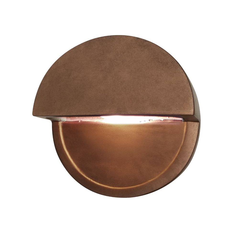 Justice Design Group CER-5610W-ANTC ADA Dome Outdoor LED Wall Sconce (Closed Top) in Antique Copper