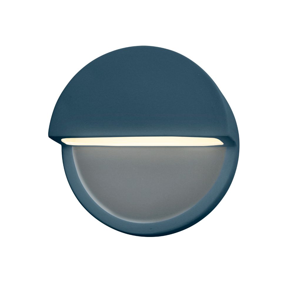 Justice Design Group CER-5610W-MID ADA Dome Outdoor LED Wall Sconce (Closed Top) in Midnight Sky