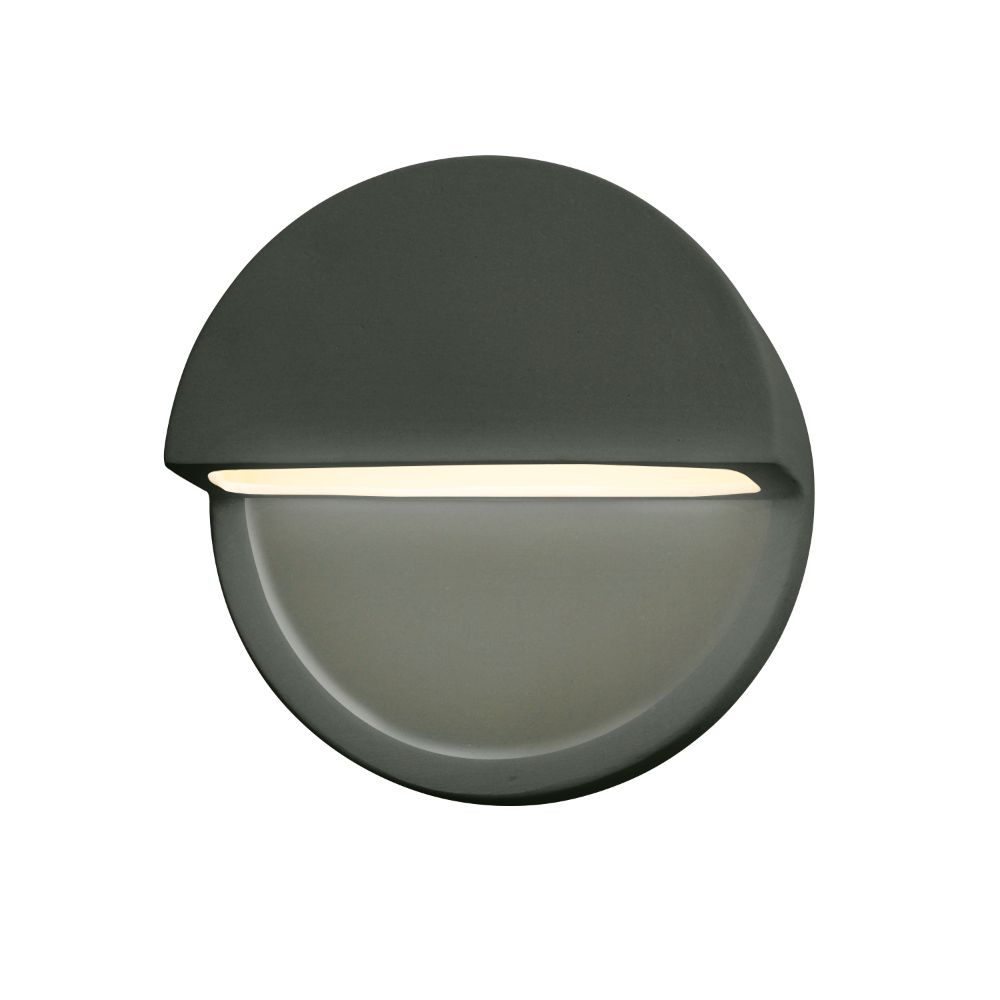 Justice Design Group CER-5610W-PWGN ADA Dome Outdoor LED Wall Sconce (Closed Top) in Pewter Green